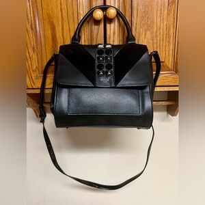 BNWT GUESS Black Satchel with Studs